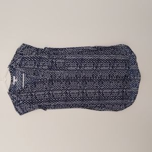 DR2 tunic sleeveless blouse (blue & white, XS)